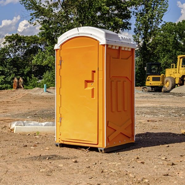 how often are the porta potties cleaned and serviced during a rental period in North Cornwall